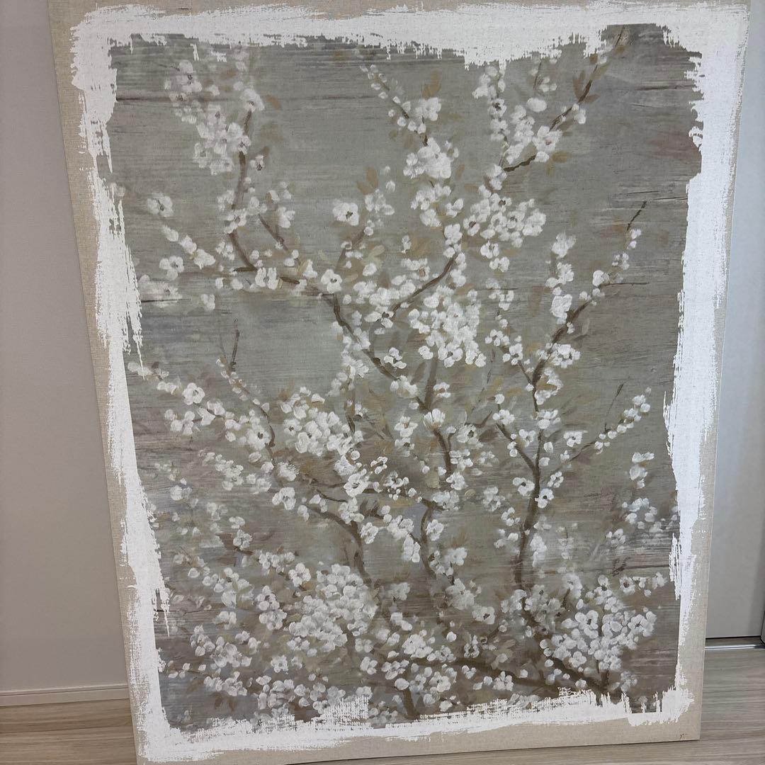 送料込み❣️早物勝ち❣️大幅値下げ！‼️サラグレース　グレー背景の桜装飾画