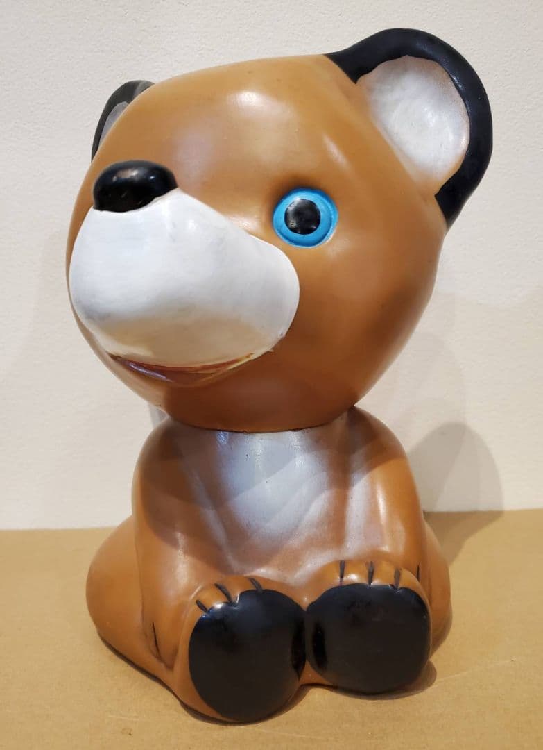 徳陽相互銀行 トクちゃん 貯金箱 カウンターサイズ ノベルティ レトロ　ソフビ 昭和レトロ いぬのトクちゃん 徳陽相互銀行 ソフビ 貯金箱 非売品