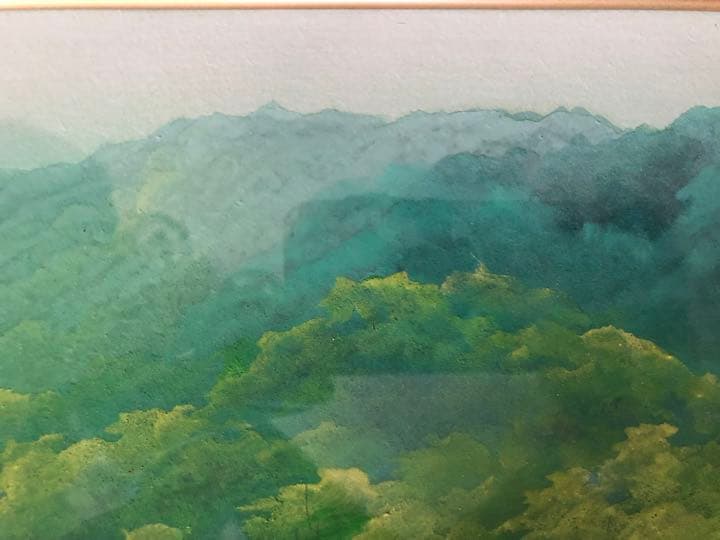 日本画 佐倉功起 緑快 風景画