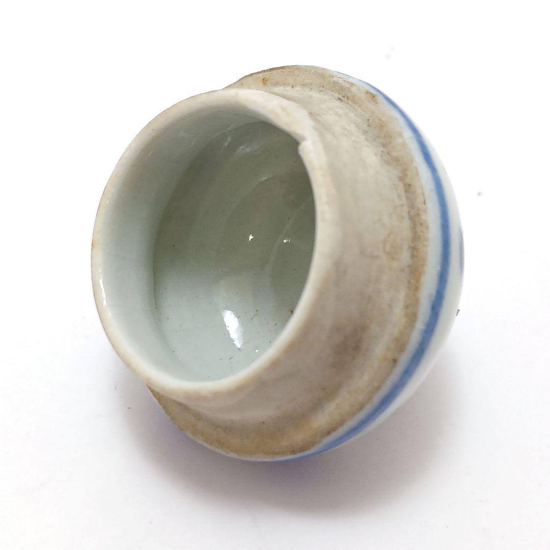 Y2466 清代唐物 新渡 古染付龍細密絵付急須 水注 萬歴年製 ma ten