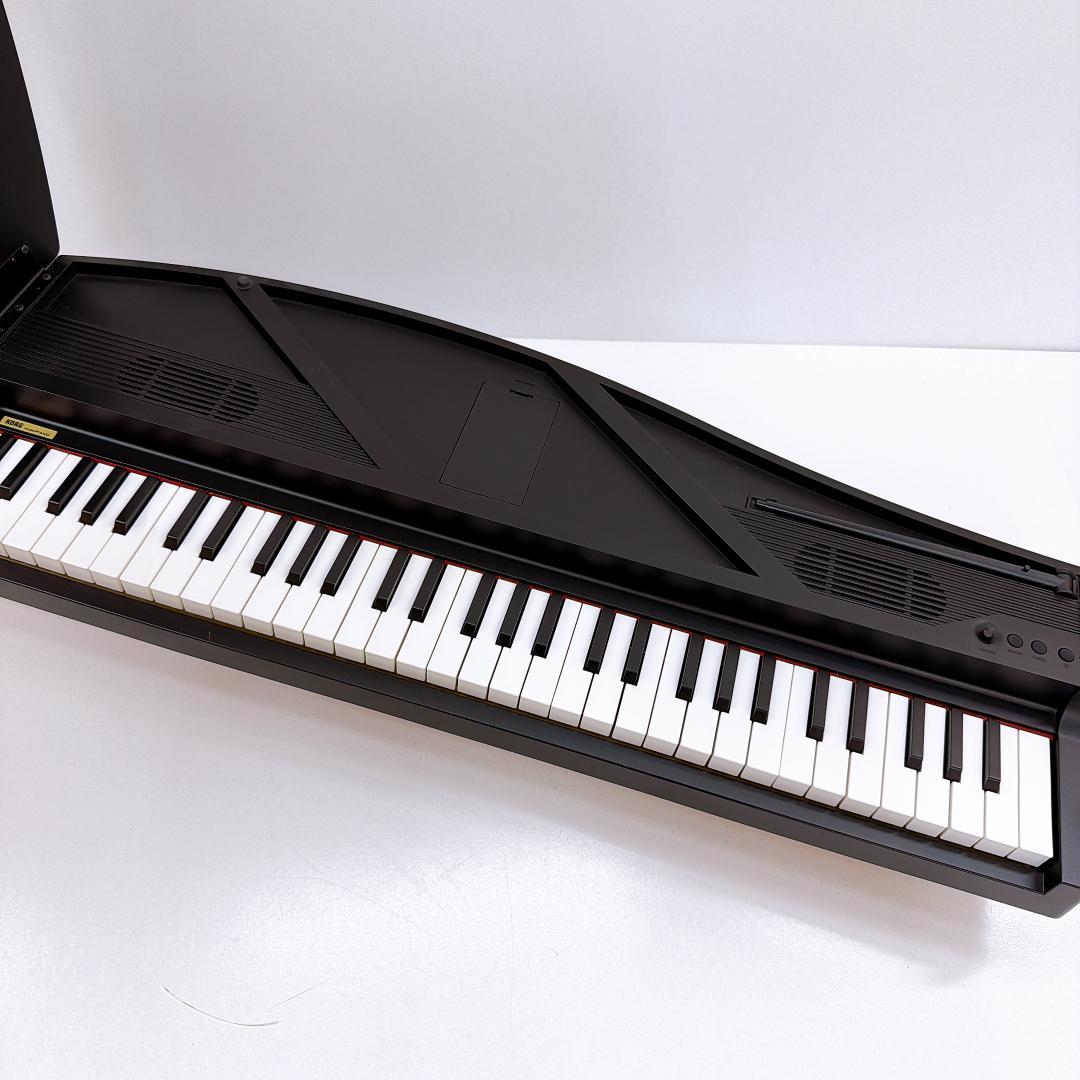 良品】KORG コルグ MICROPIANO マイクロピアノ 黒 蓋 ペダル付