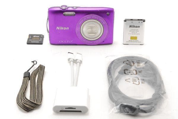 ⭐ ニコン COOLPIX S3300 パープル CCD搭載 スマホ転送OK！