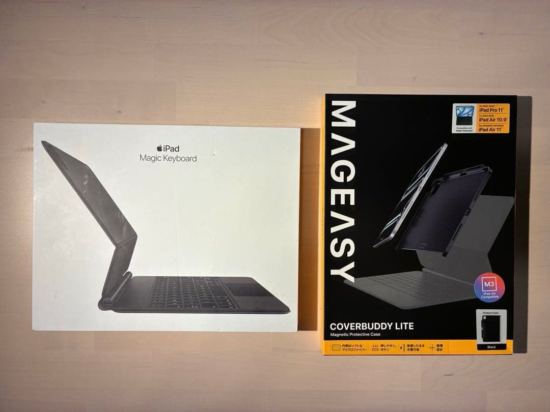Apple純正 Magic Keyboard 11インチ用➕ 【MagEasy】 MAGEASY iPad Air M3 2025 11インチ 10.9 iPad Pro 11 ケース 純正