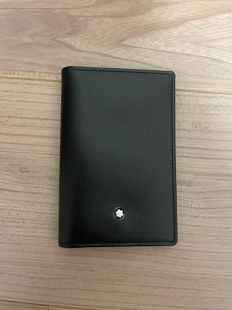 超美品　モンブラン MONTBLANC 名刺入れ カードケース カードケース 名刺入れ マイスターシュテック レザー 黒 ブラック