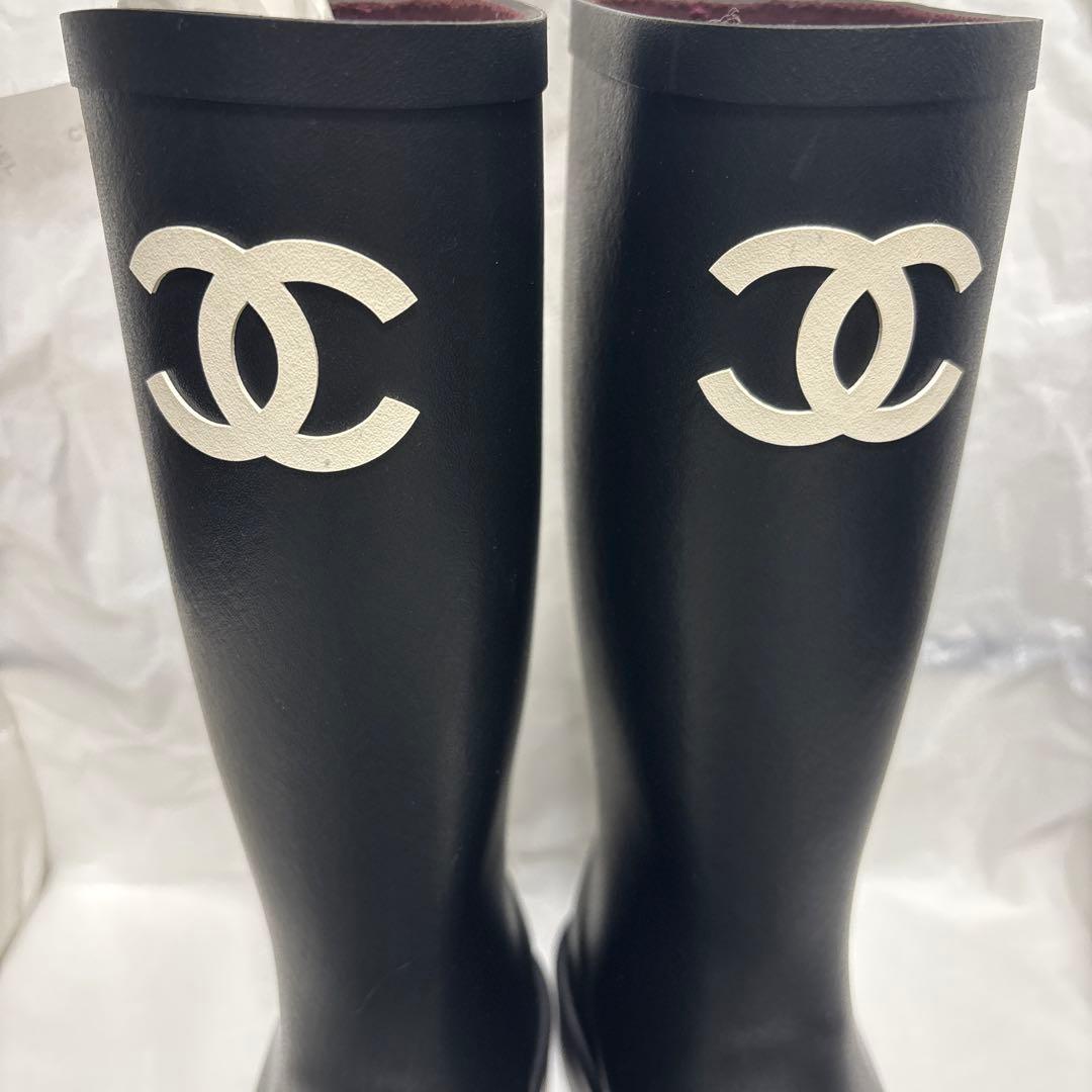 新品未使用】CHANEL シャネル レインブーツ 38 ジェニー着用 - メルカリ