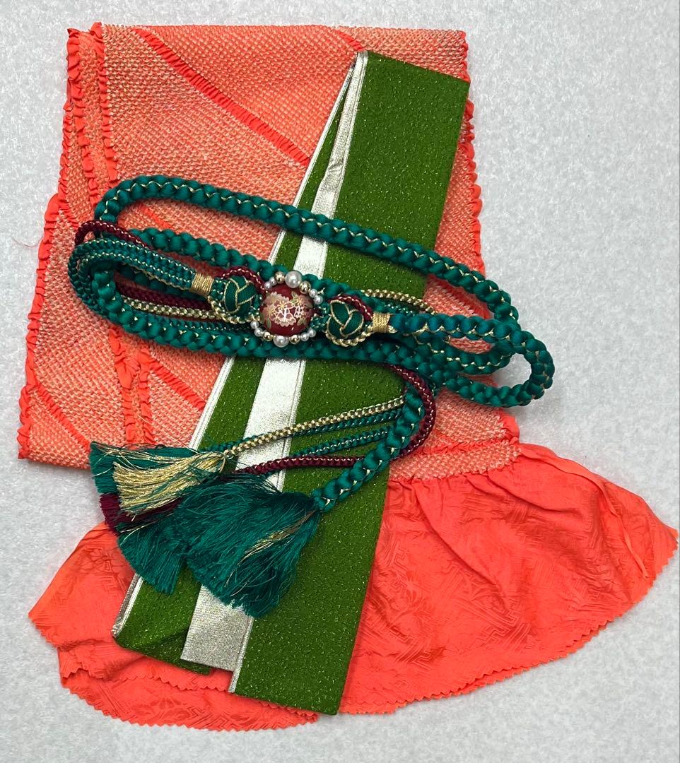 振り袖 フルセット 別誂長襦袢 美品 紅型 辛子色 成人式 結婚式 762