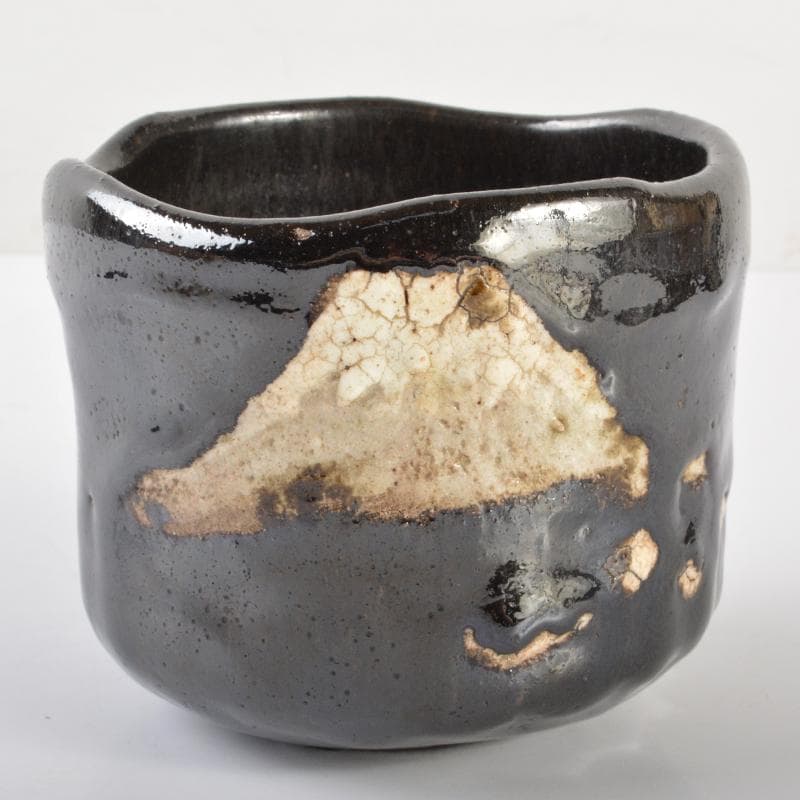 茶道具尾形乾山造鶴黒筒茶碗極め箱