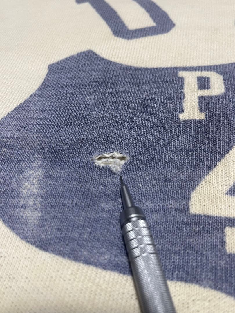 50s USA製 Russell スウェット \"UNI\" 前V 染み込み ボロ