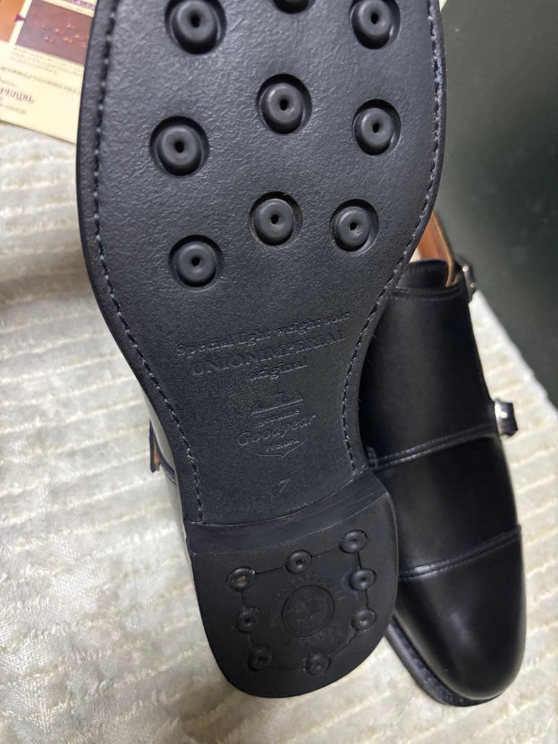 新品 ユニオンインペリアル U2007 ダブルモンク 7EEE 25 革靴 - メルカリ