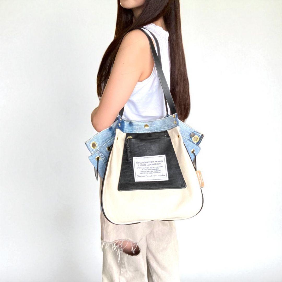 ラフスタイル BIGtotebag／canvas × denim