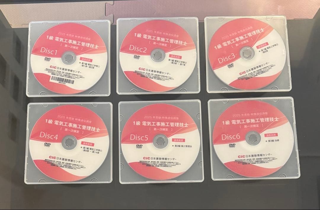 CIC 1級 電気工事施工管理技士 第一次検定 DVD講座 2025年版