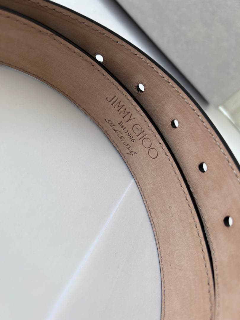 JIMMY CHOO 黒 レザー ベルト 星型スタッズ ジミーチュウ スター