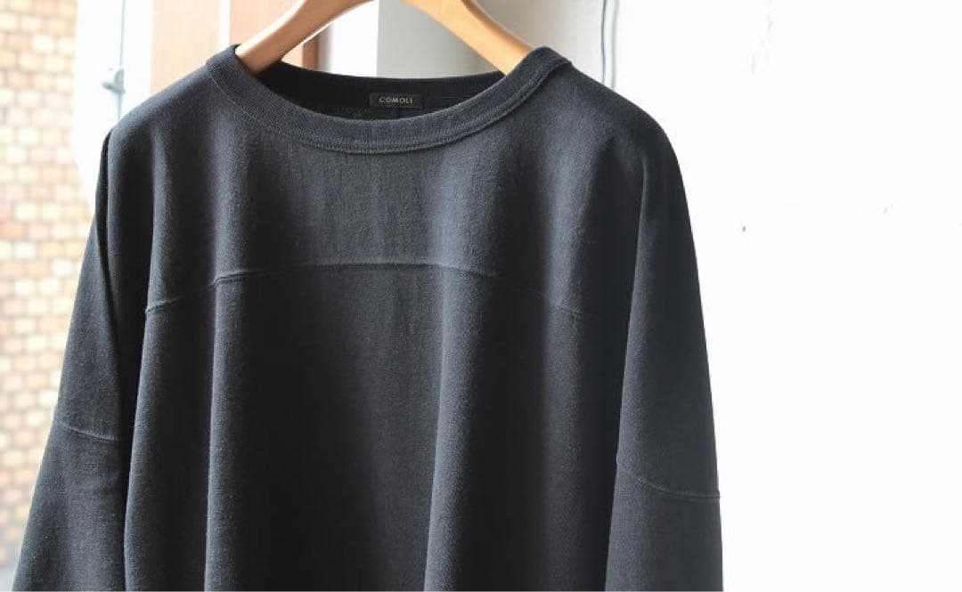 COMOLI / COMOLI / フットボールTシャツ fade black