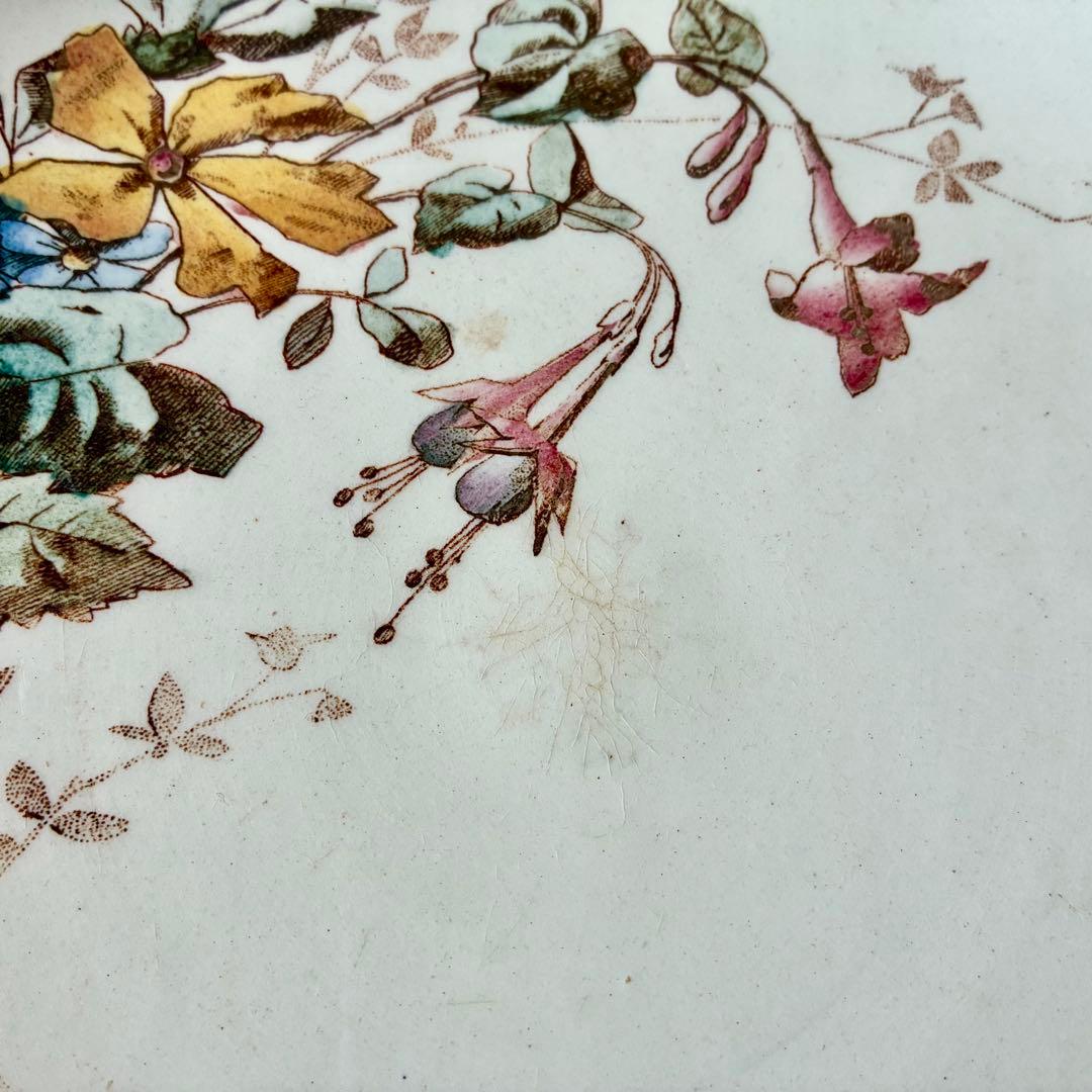 エミールブルジョワ 手彩色花鳥柄コンポティエ コンポートフランス