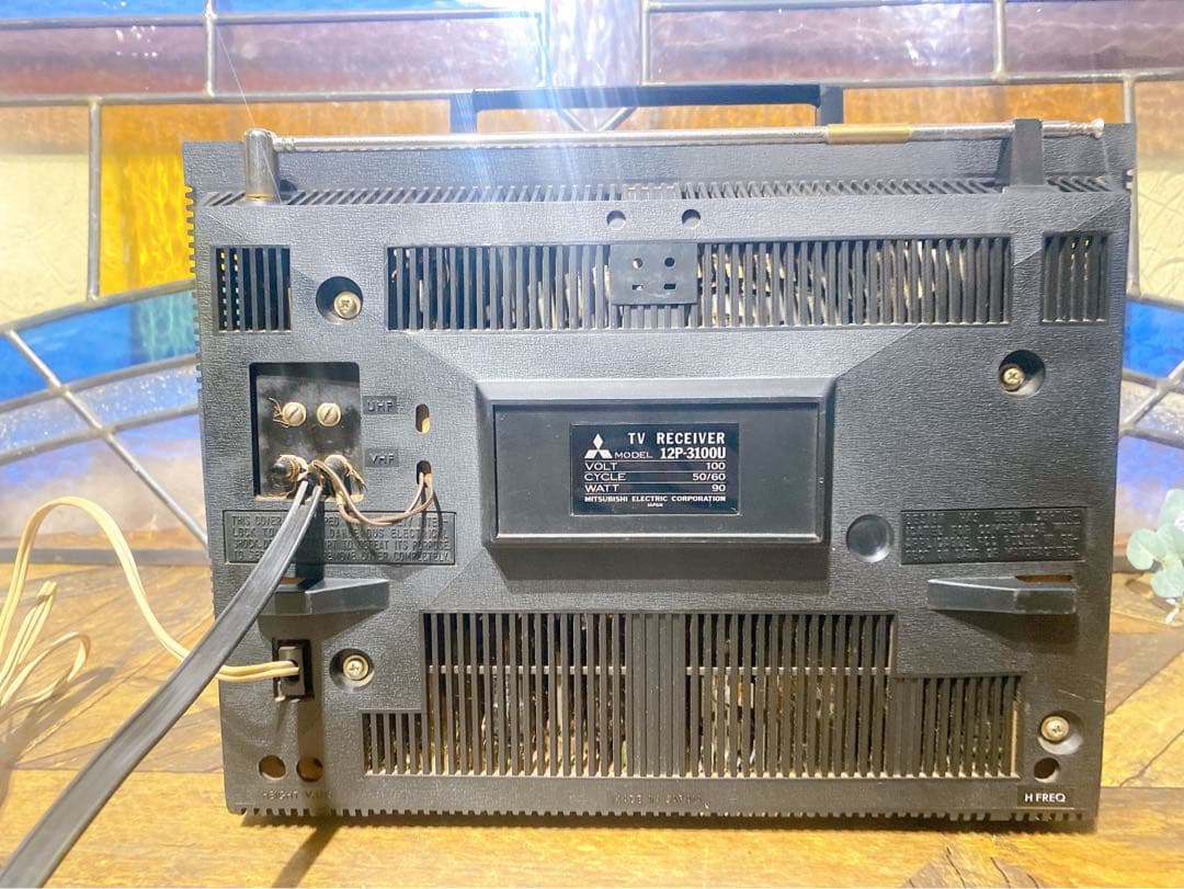 三菱 テレビ 12P3100U 当時物 インテリア昭和レトロ アンティーク