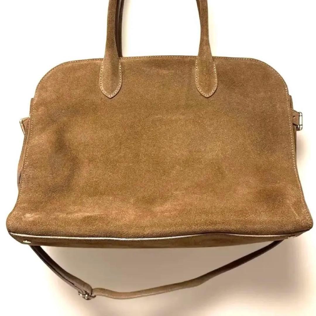 Milosミロススエードトートバッグボストン小旅行普段美品定価33000円