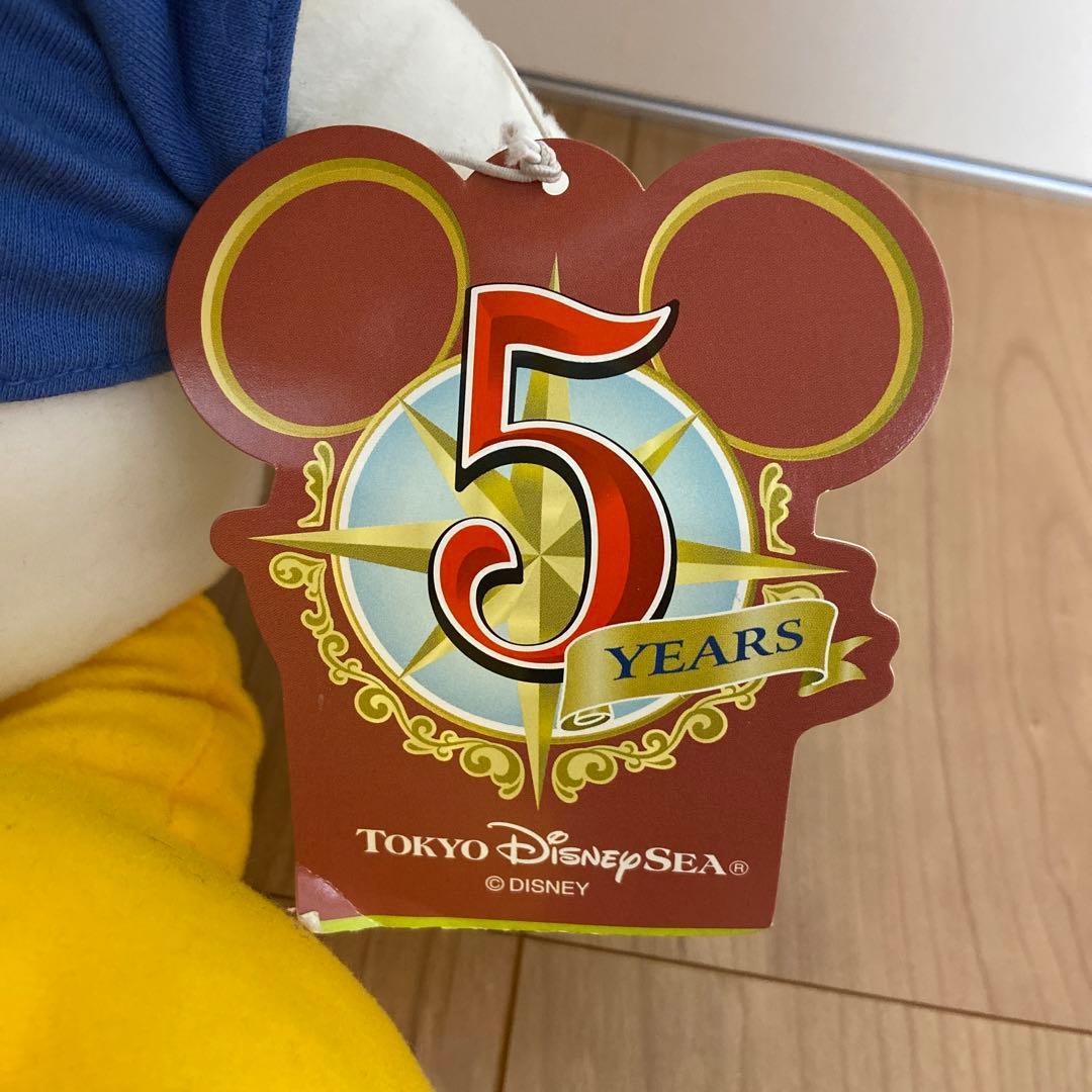 ドナルドダック ぬいぐるみ 東京ディズニーシー 公式品 5周年記念品