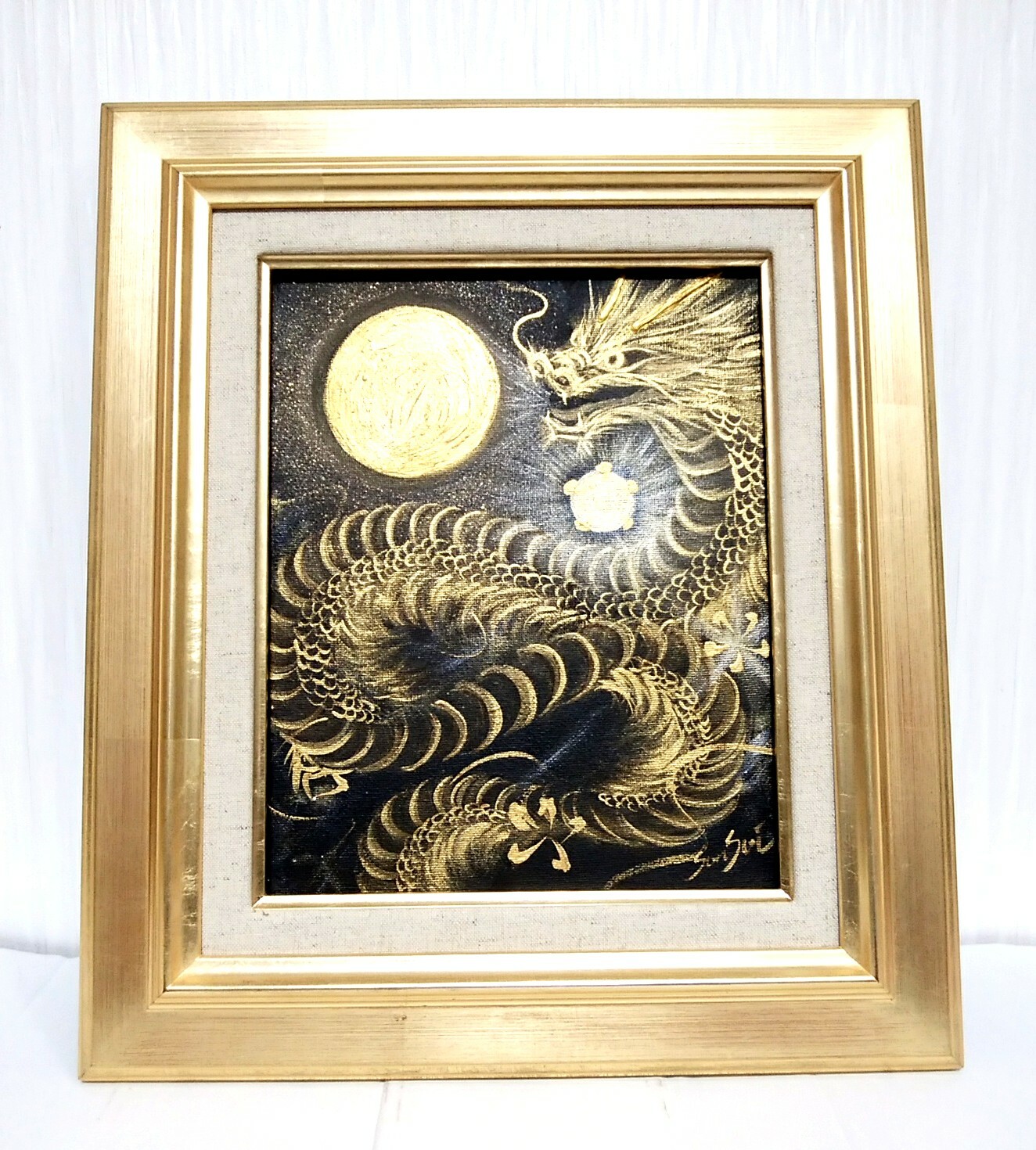 開運絵画 生命の木 龍神様 インフィニティ 眼 天界の花 昇龍 金箔 開運