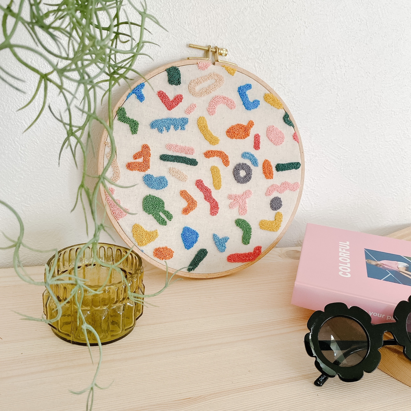 パンチニードル フリーステッチングニードル 刺繍枠 壁飾り - eca.made