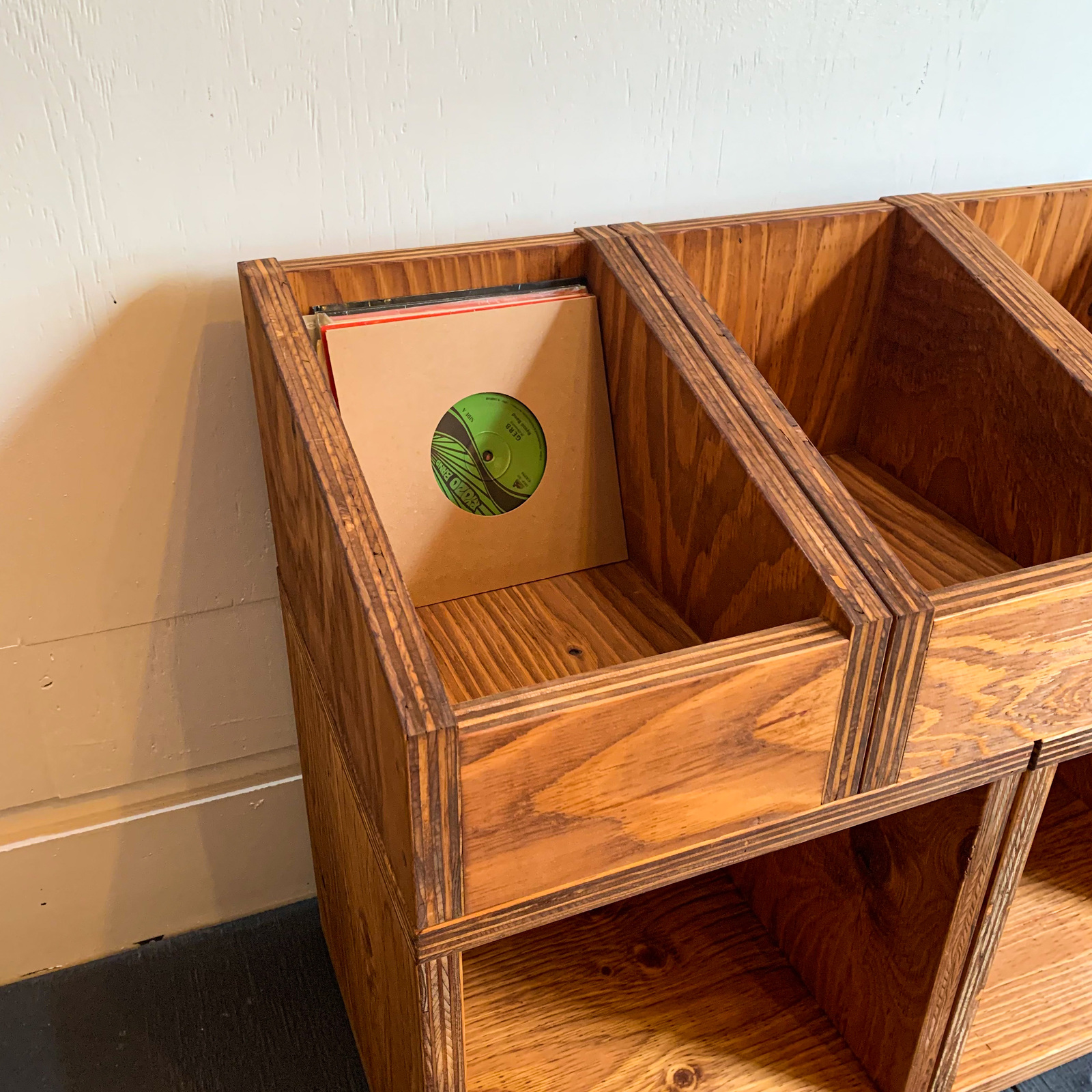 VINTAGEレコードボックス12インチ7インチ 選べる3タイプ 本棚 ユニット