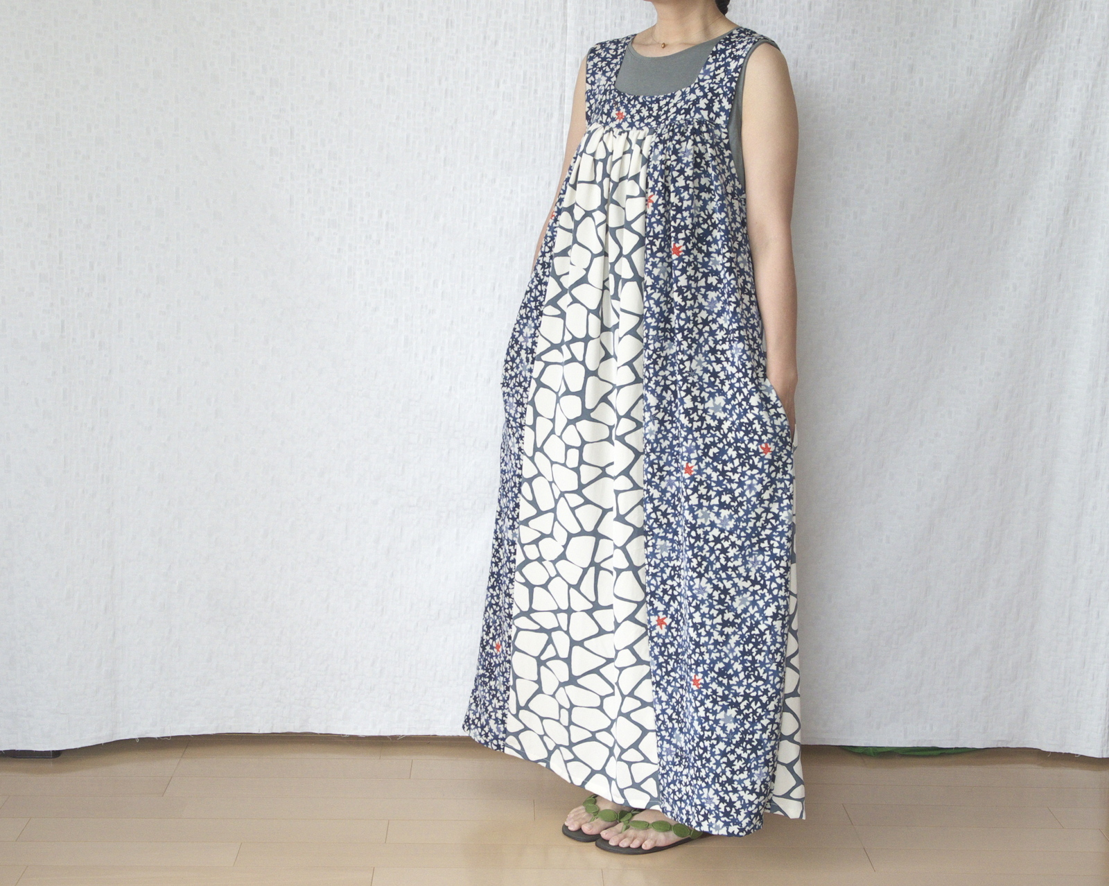 着物リメイク パッチワーク キャミワンピ - MU-HANDWORK'S GALLERY