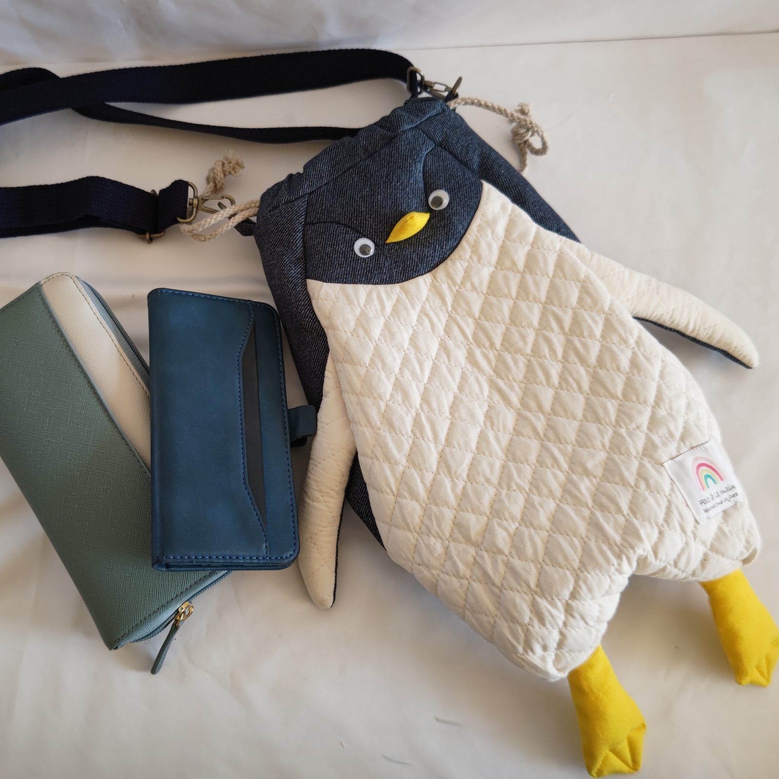 再販×14】デニムのペンギンちゃんショルダーバック/かばん/ペンギン