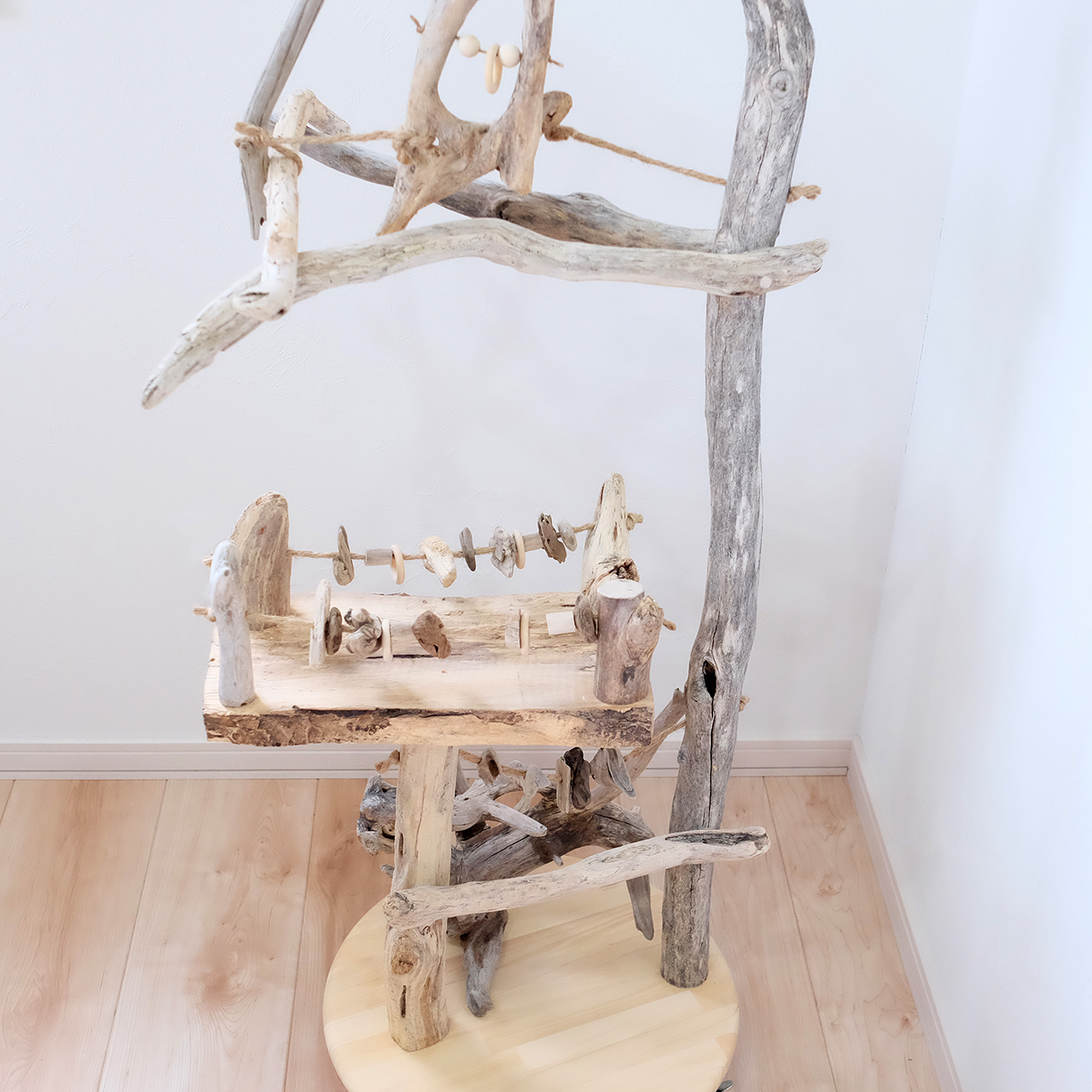 流木バードアスレチック｜LL キャスター付き - Driftwood and birds