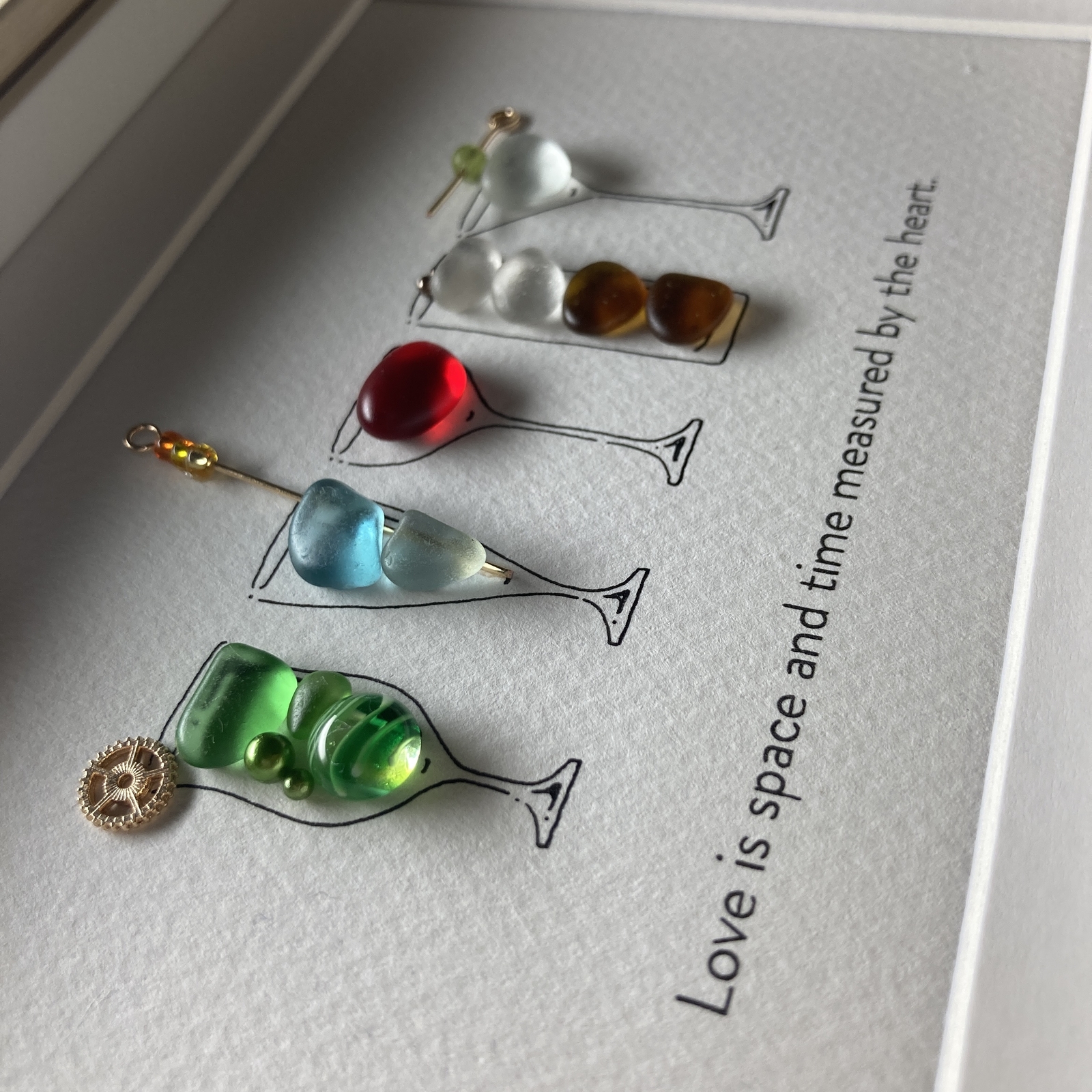 シーグラスアート「カクテル」送料無料 - ゆきみ工房 | minne byGMO