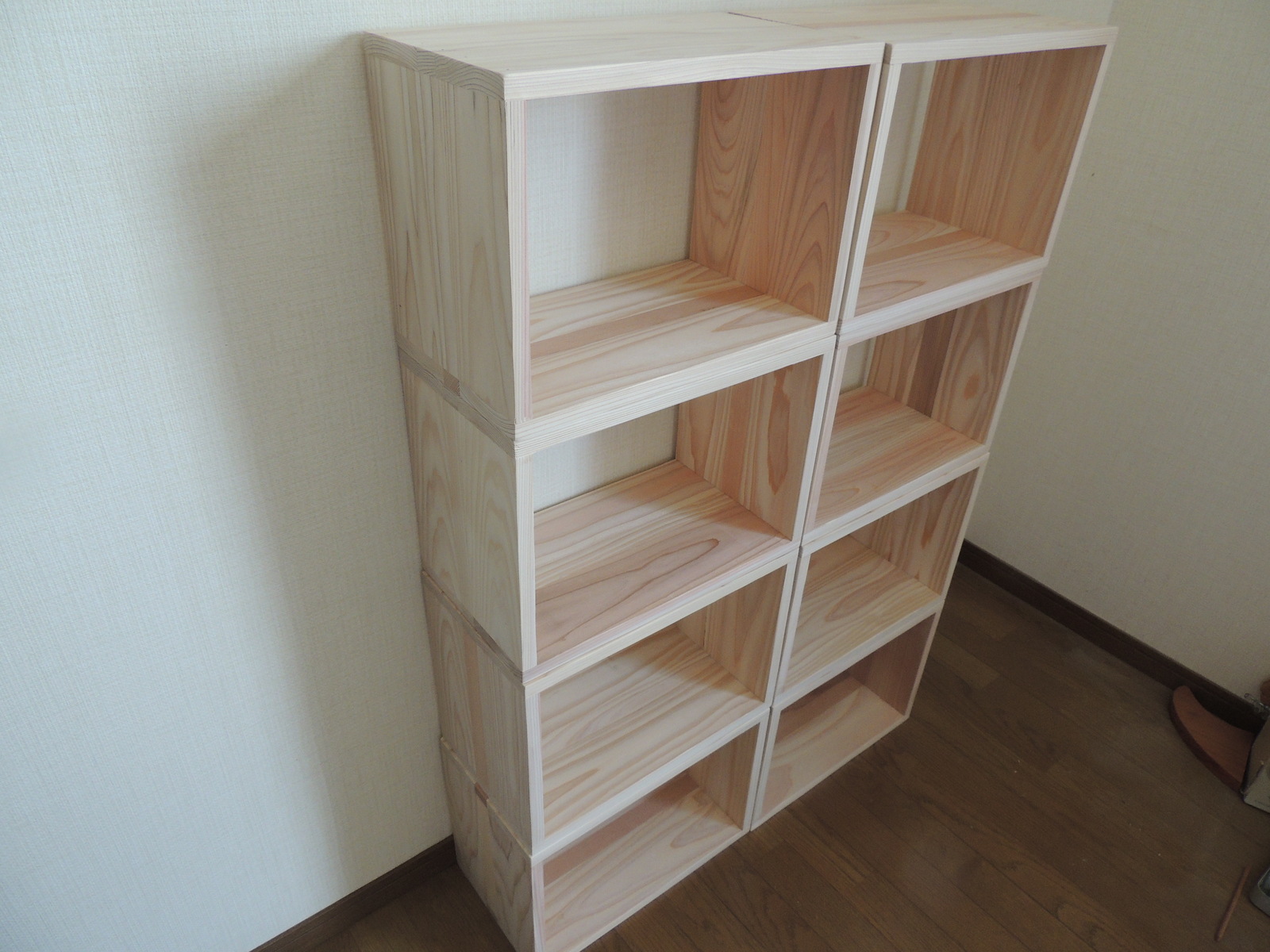 スタッキングシェルフ8個セット 本棚 収納木箱 40㎝.×28.0.㎝×20