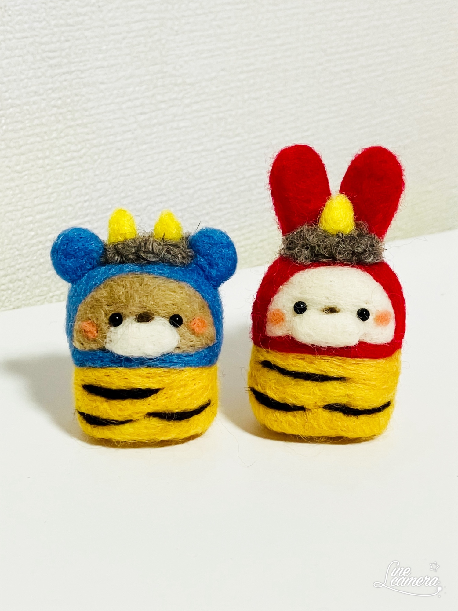 羊毛フェルト 節分 うさぎ赤鬼とくま青鬼 - るいたん工房 | minne