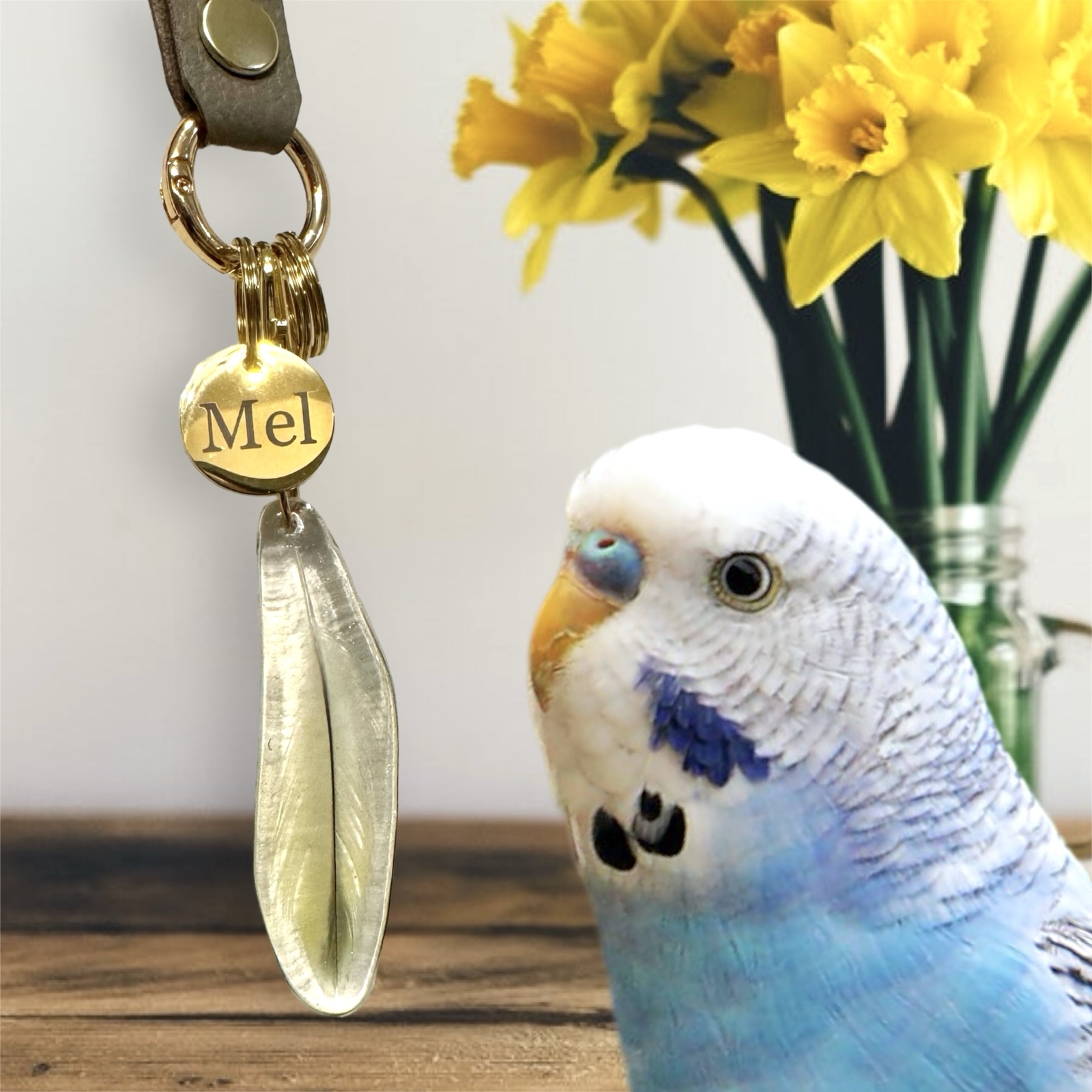 うちの子♪羽そのままメモリアルキーホルダー(鳥さんの種類は問いませ