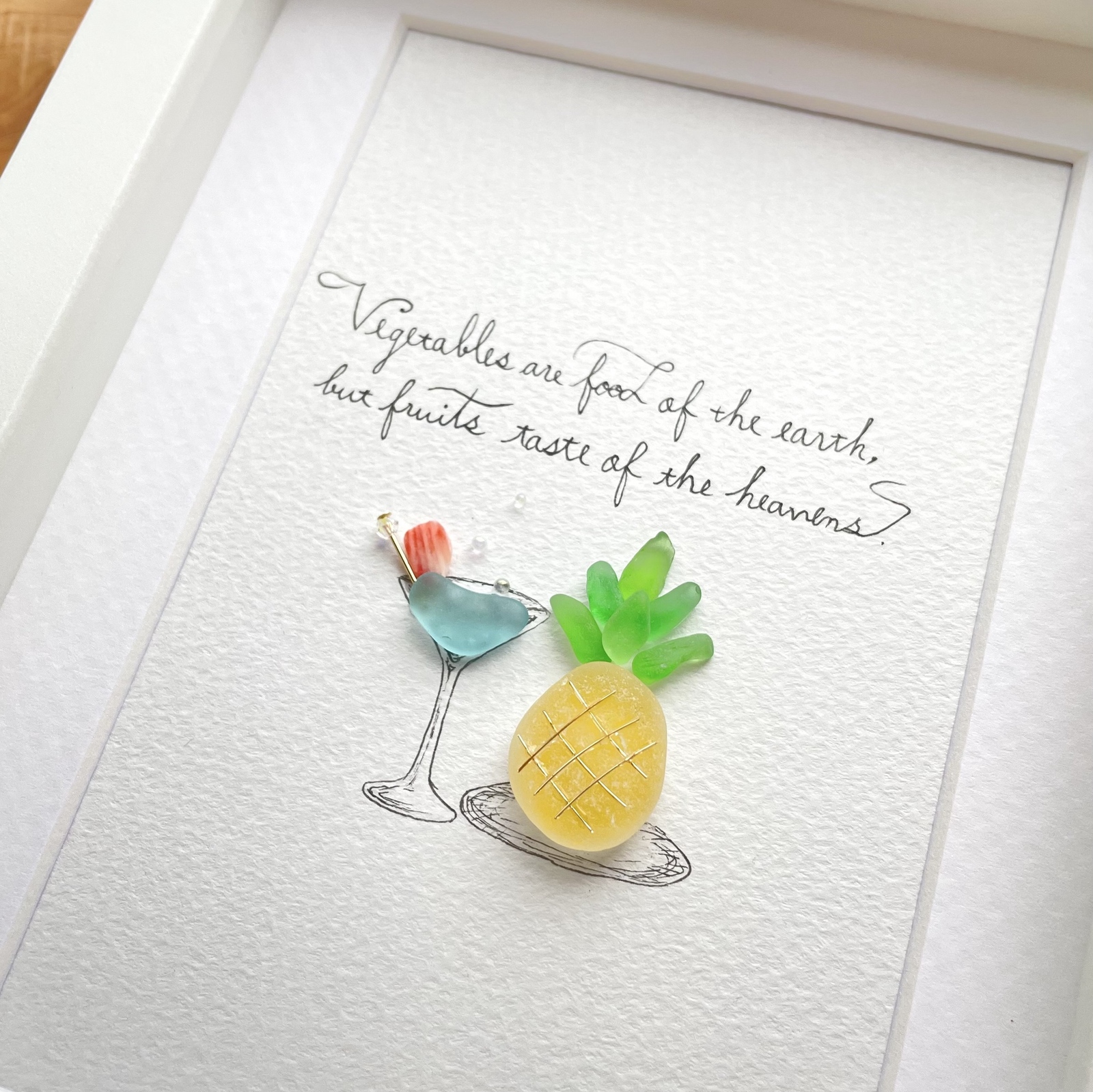 シーグラスアート パイナップルとブルーハワイ - Maison de COCO