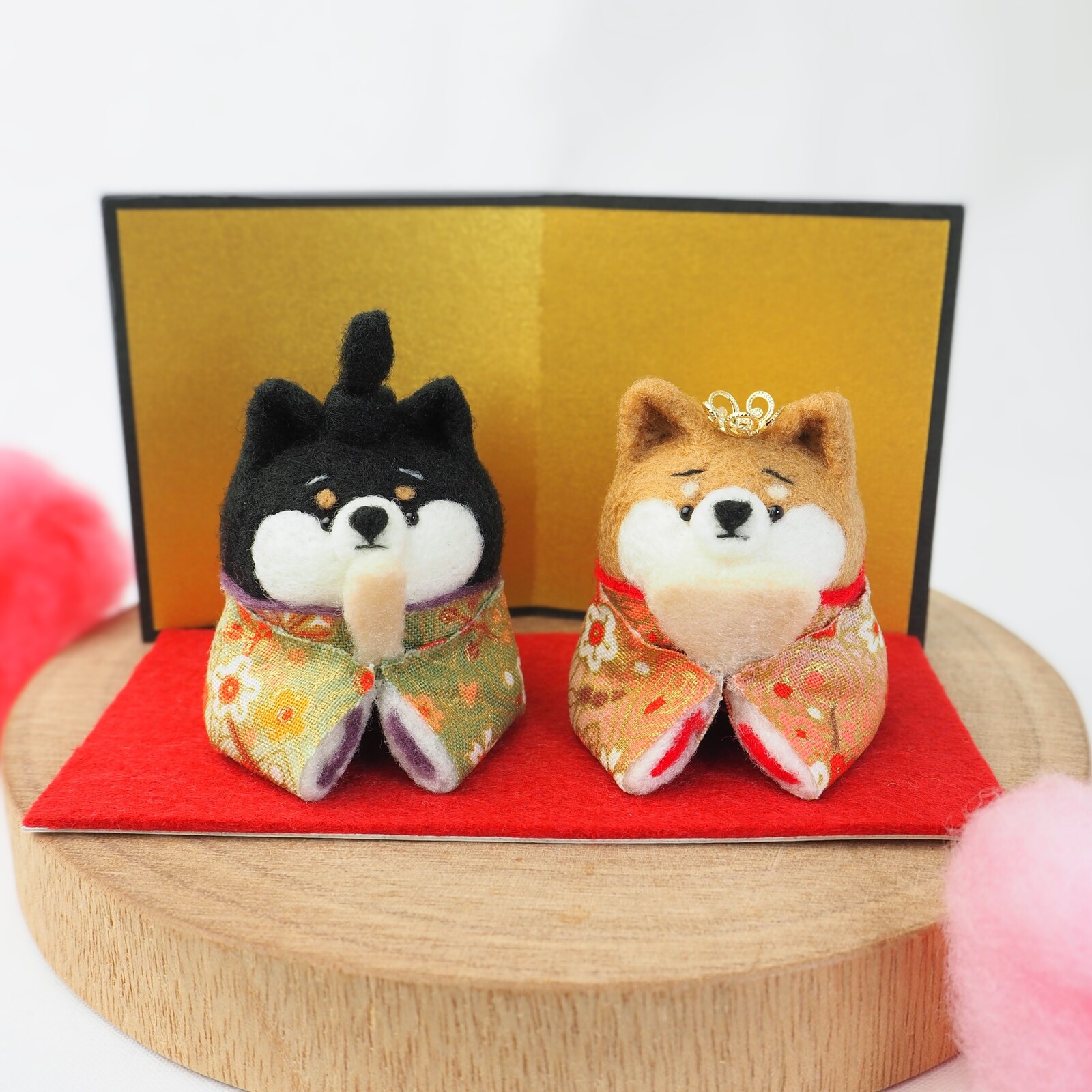 受注製作】-数量限定-ひなまつり ‐桃の節句‐ まゆ柴犬(赤柴・黒柴・白