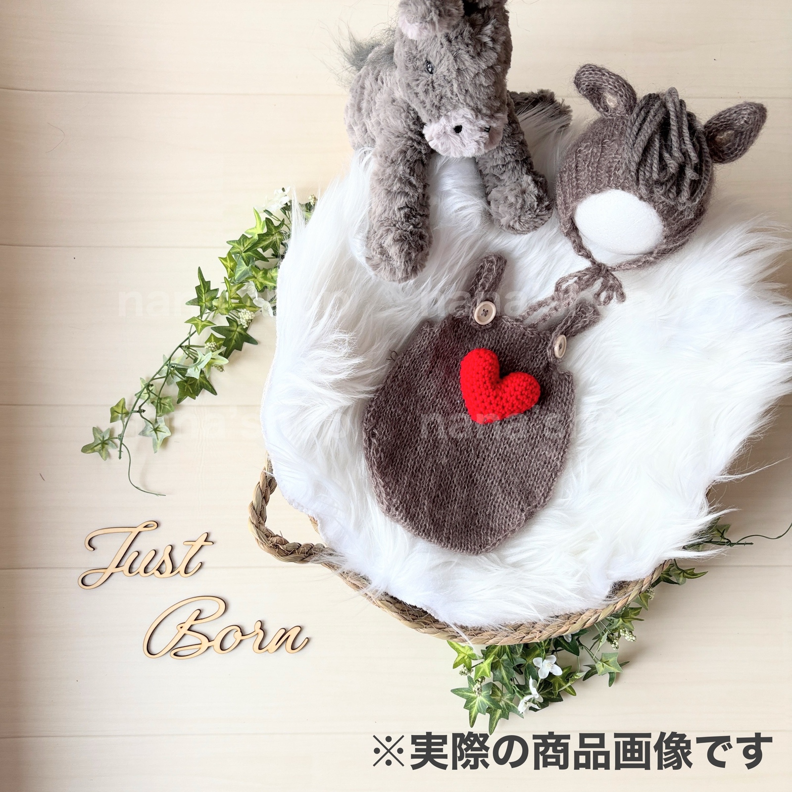 馬帽子&ニューボーンフォト撮影衣装 午年 ウマボンネット 月齢フォト