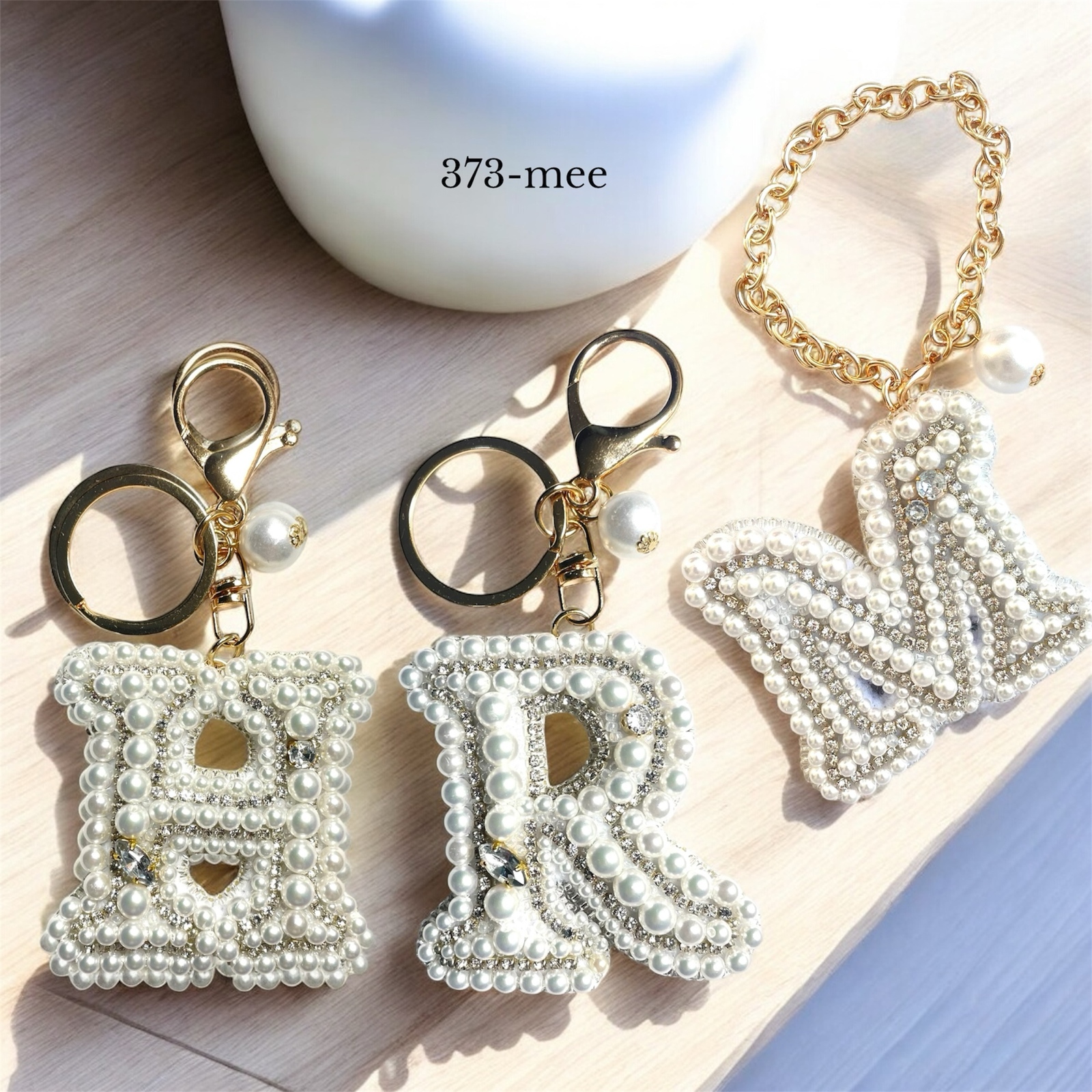 受注製作】イニシャルバッグチャーム キーチャーム キーホルダー