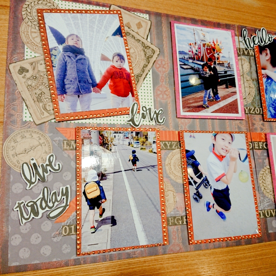 ♪1年の思い出♪見開きスクラップブッキング - SOUMMA210'S GALLERY