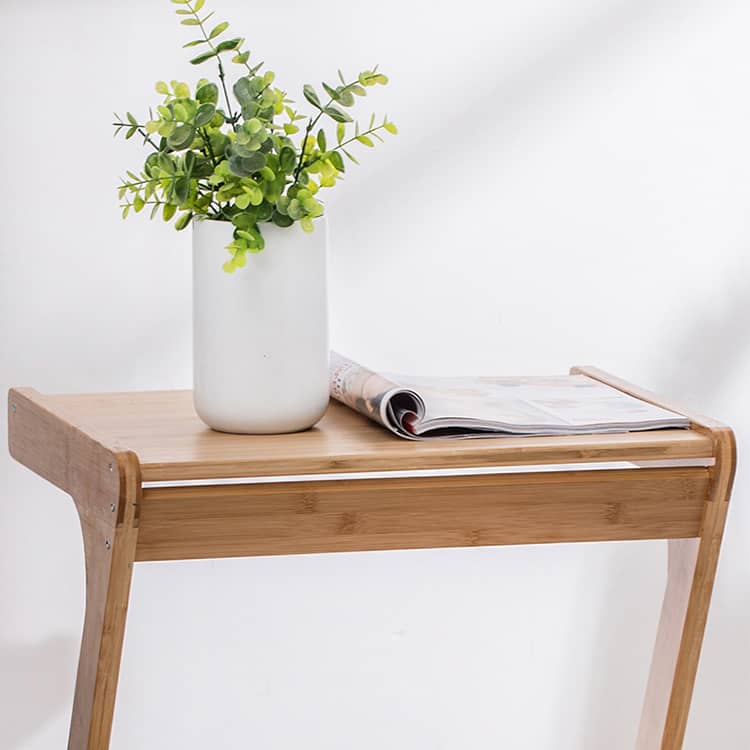 竹製 サイドテーブル ソファテーブル 楽々移動