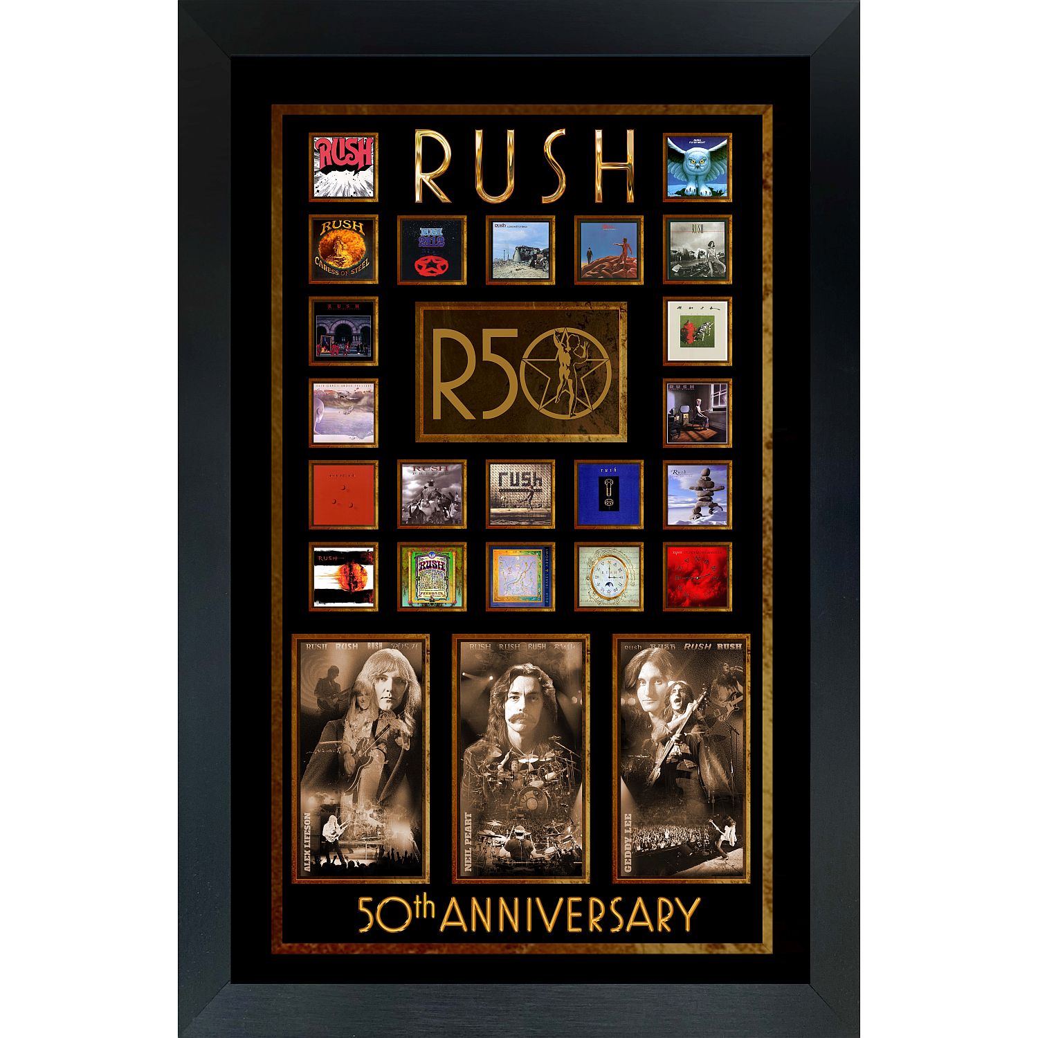 Rush Framed 50th Anniversary Studio Albums | Shop the RUSH