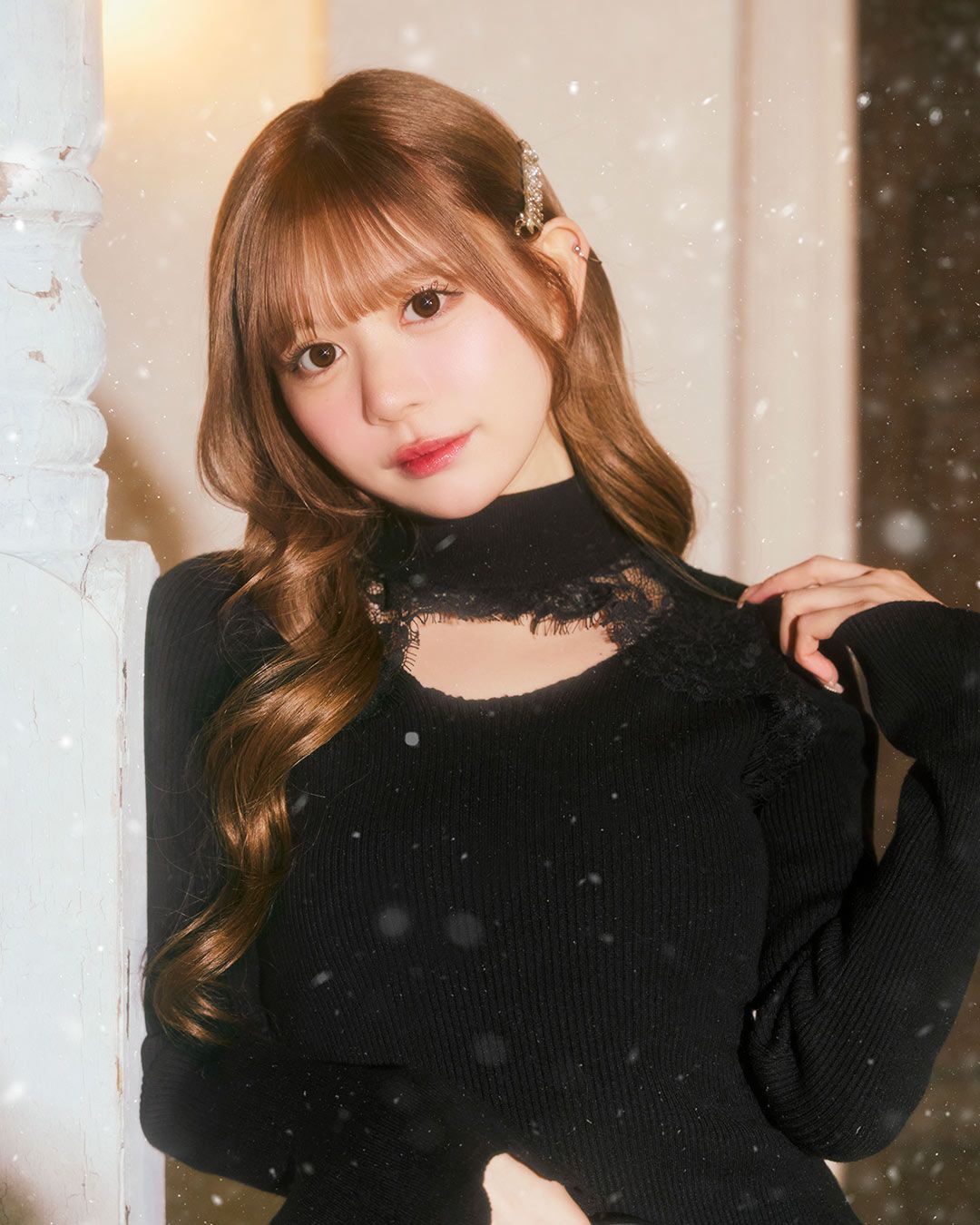 レースニットワンピース ブラック | ファッション通販＆メディア