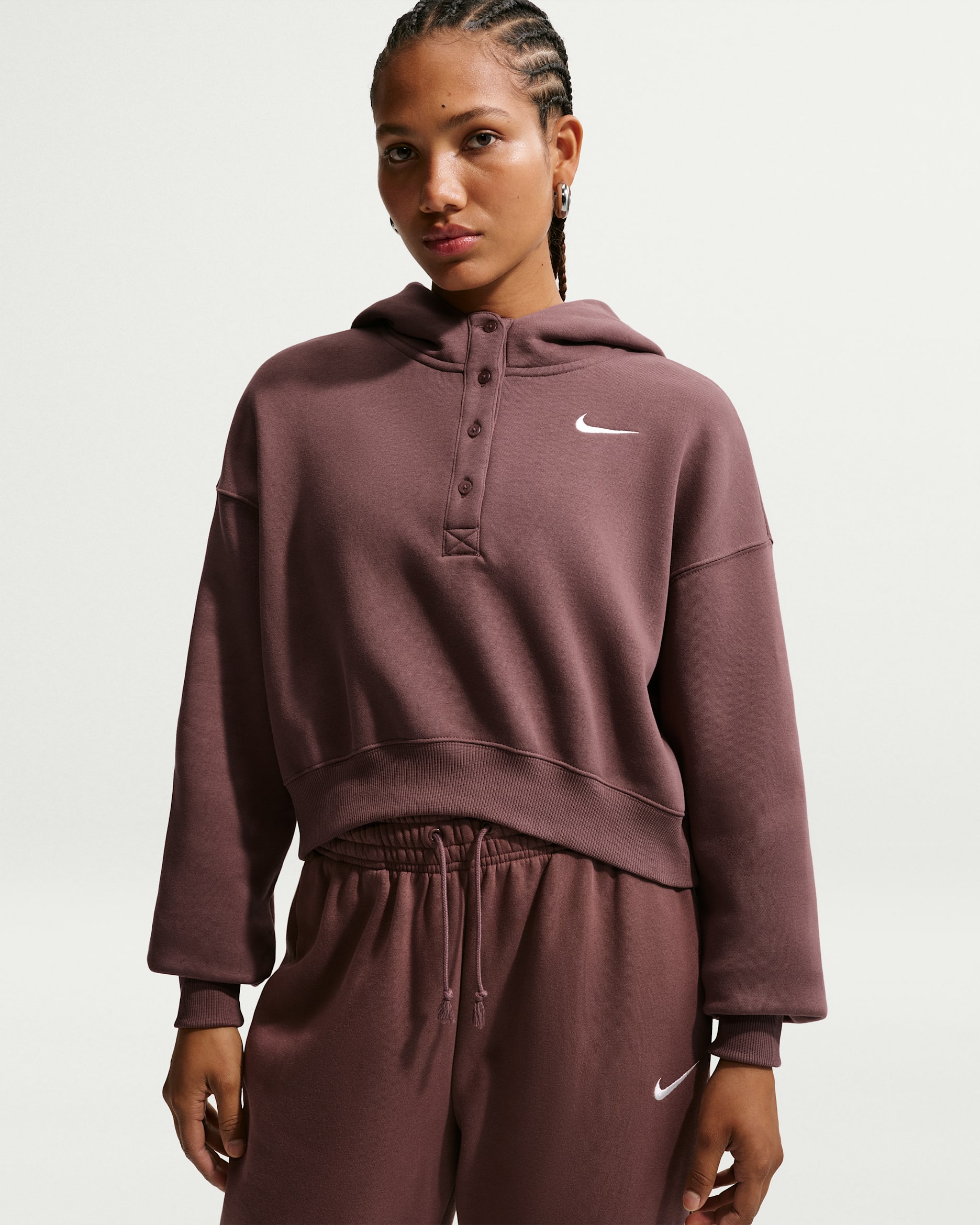 Nike Sportswear Phoenix Fleece Women's Oversized Cropped Henley