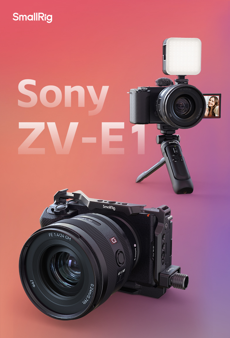 ZV-E1 Camera Cage | Arca-Swiss QR | Secure Locking