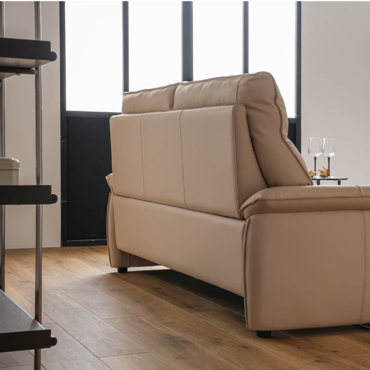 ルーシェ 1人掛けソファ 幅82cm ファインレザーテックス