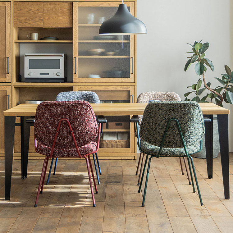 アボック ダイニングチェア 肘無 カラー脚| 家具・インテリア通販