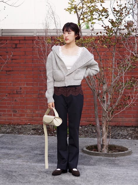 レディース】SUITING LACE WAIST PANTS | FUMIKA_UCHIDA(フミカ ウチダ