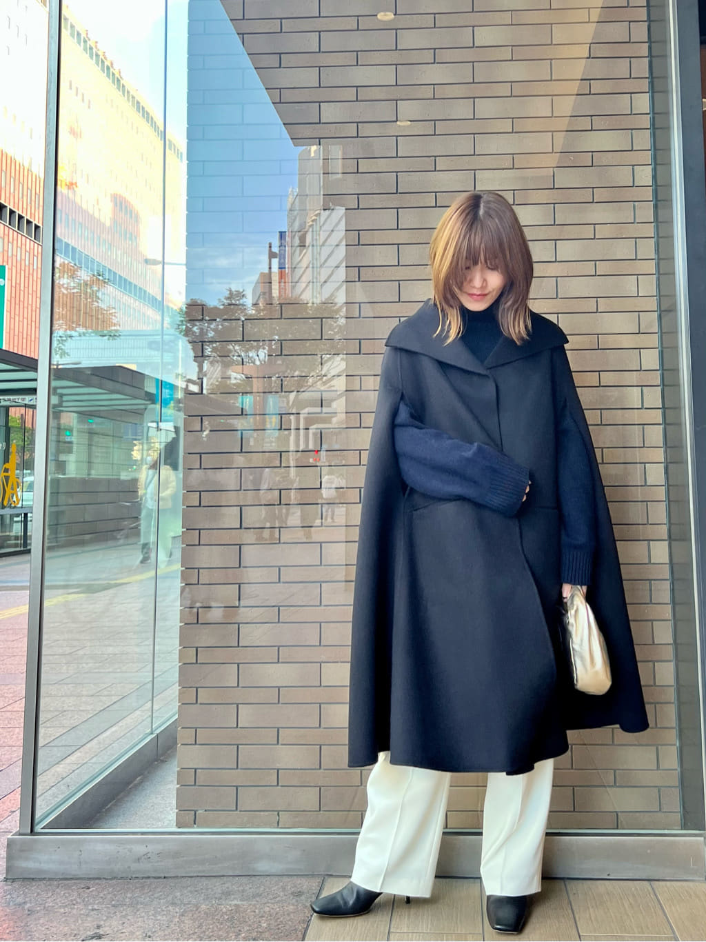 カシミヤリバーポンチョコート | Whim Gazette(ウィム ガゼット