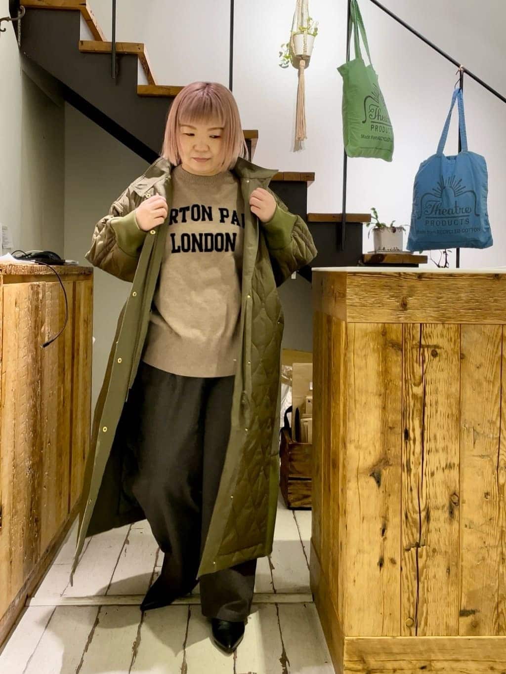 異素材MIXモッズコート | PUAL CE CIN(ピュアルセシン)レディース