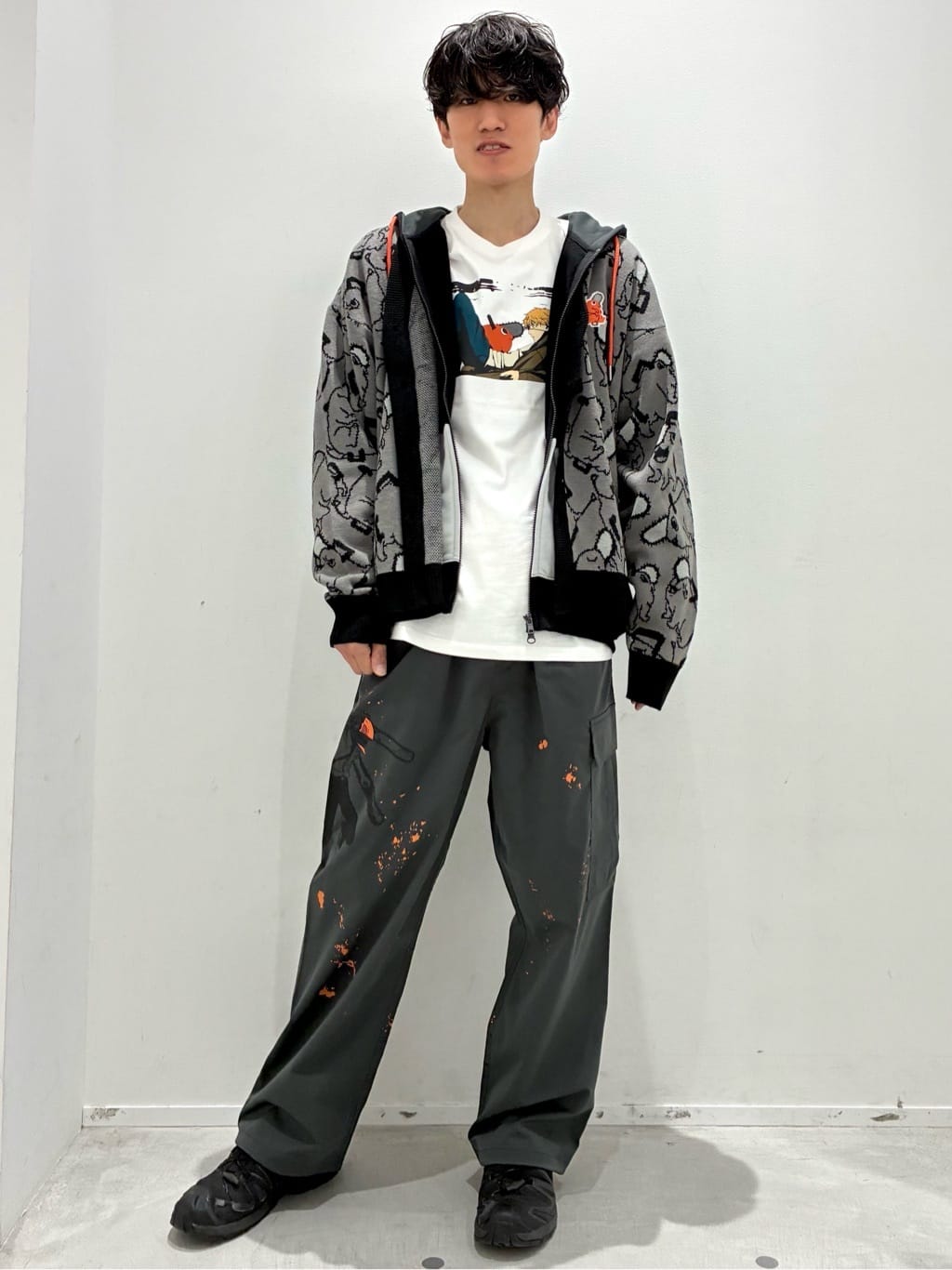 ポチタ パターン｜ジャカードカーディガン｜ユニセックス｜グラニフ