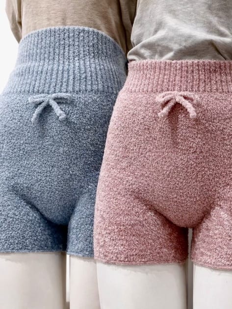 fukuske FUN(フクスケファン)】 腹巻き付きパンツ 無地 シャギー素材