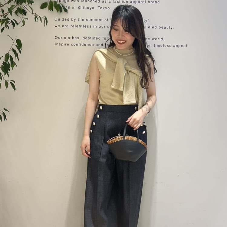 スタッフコーディネート】〈美香さんコラボ〉カーデ×ペプラムワンピSET