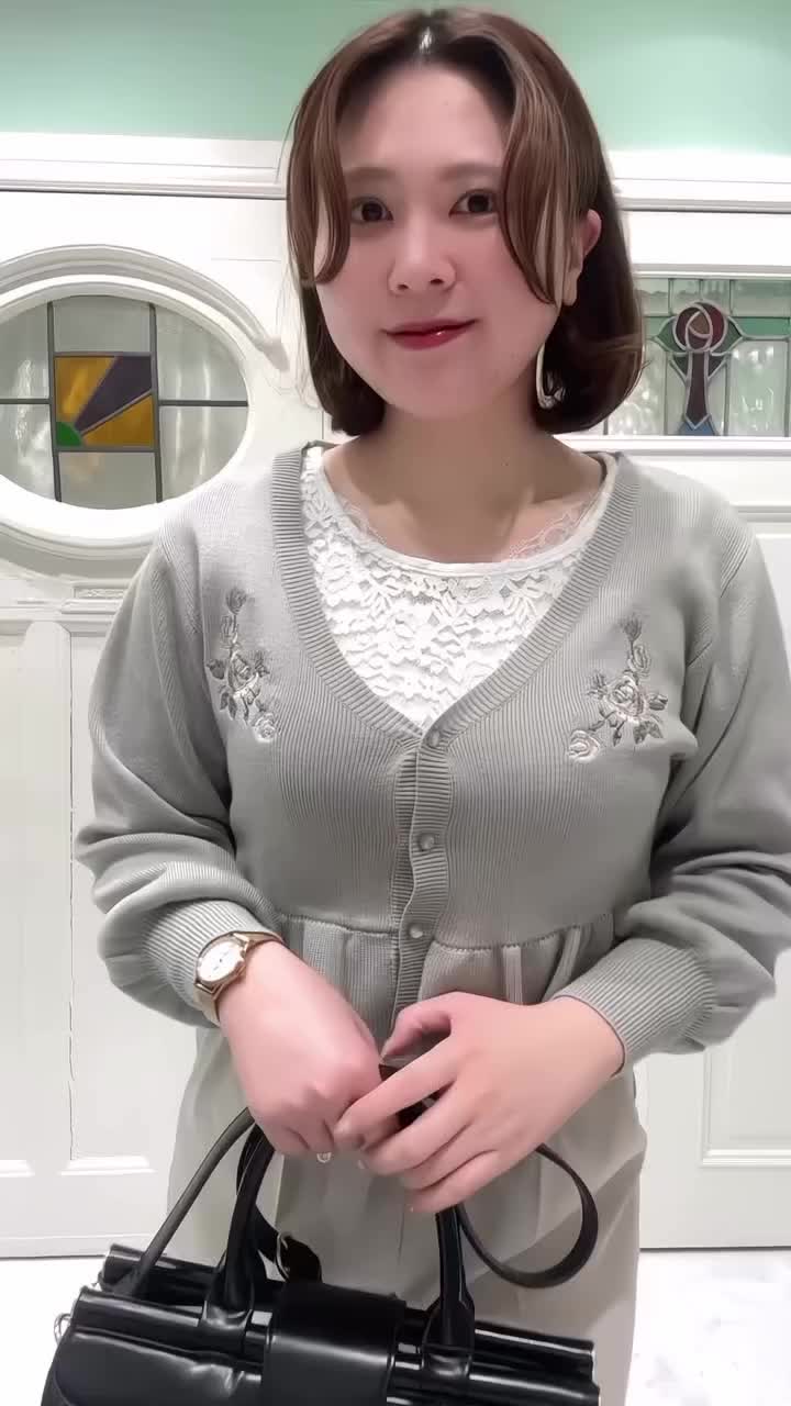 アートタッチフラワー刺繍ハンドバッグ/an another angelus